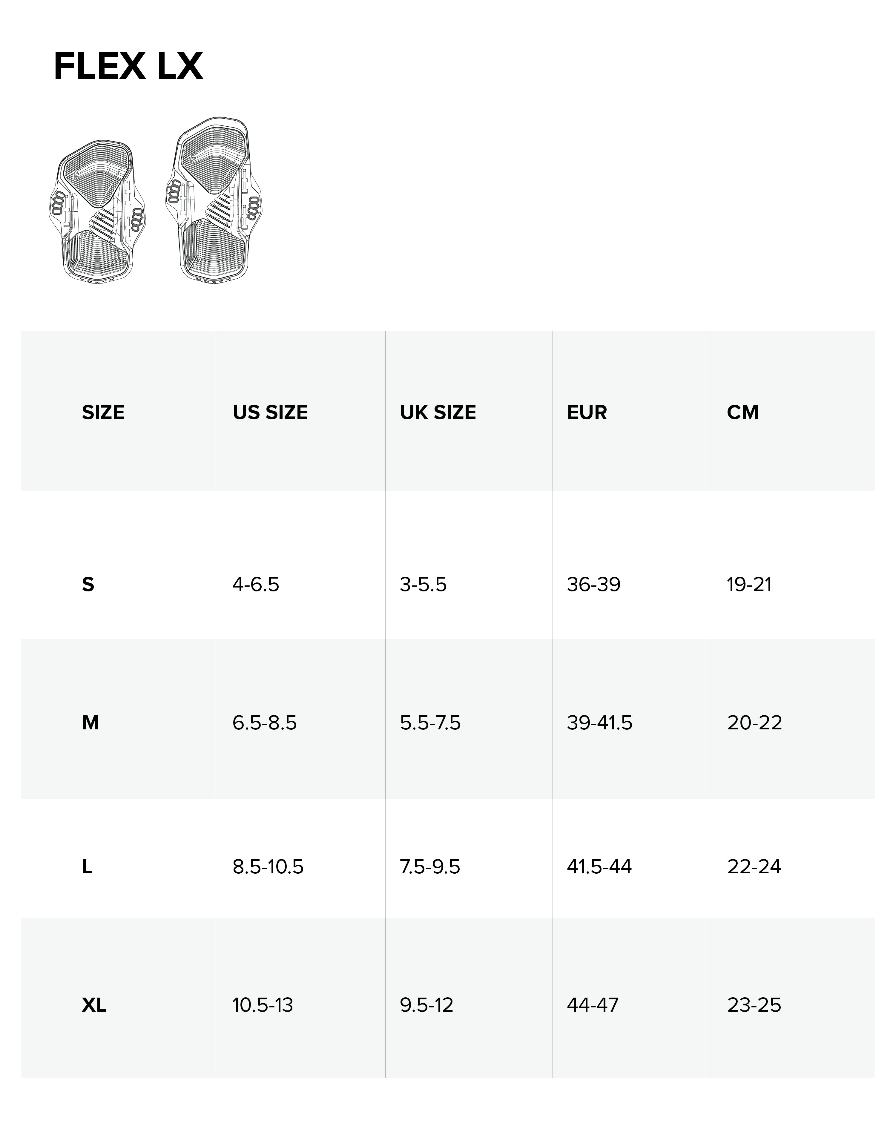 Flex LX TT Binding specifications specifications
