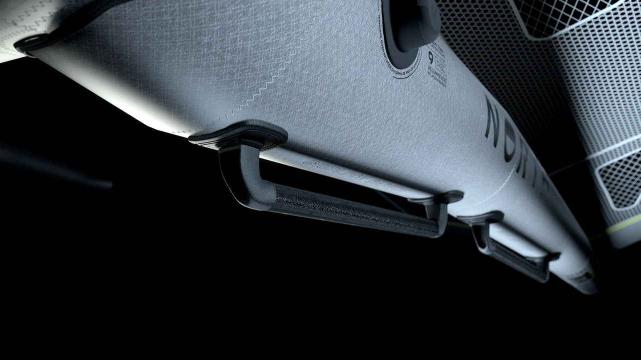 Ergonomic strut shape and handle positioning for greater rider comfort image