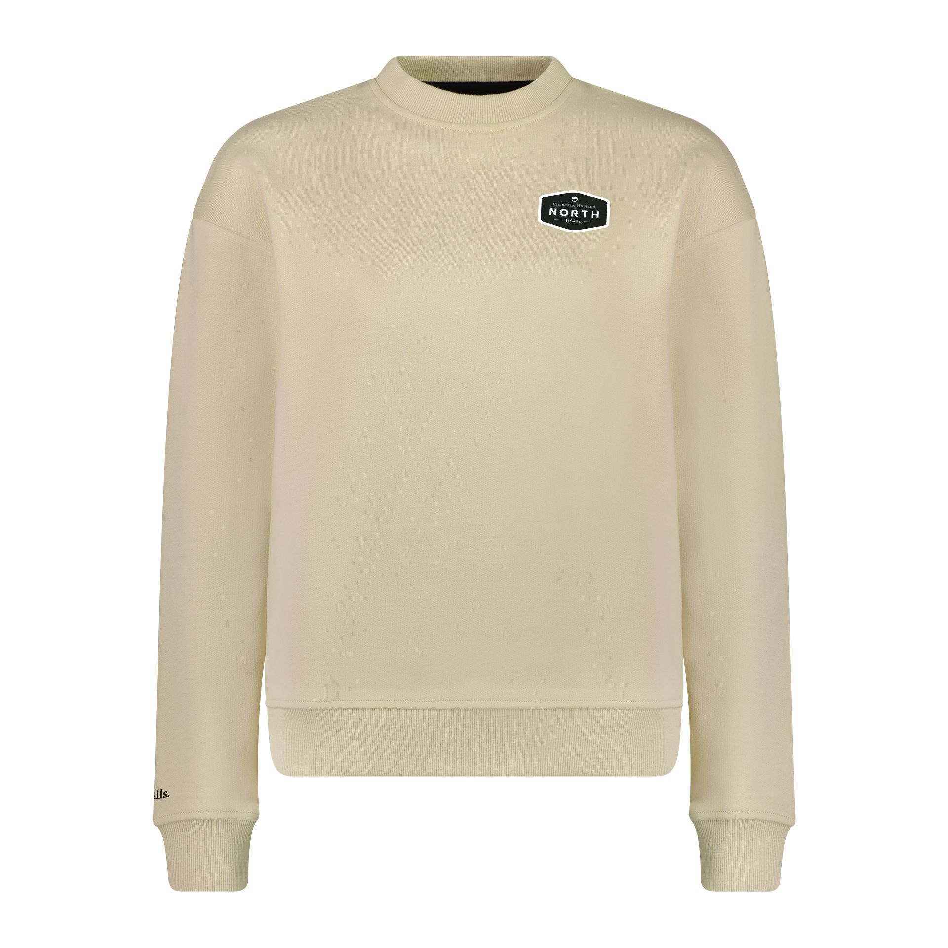 North Horizon Badge Crew Sweat Silver 1