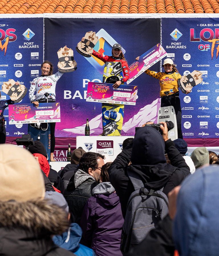 Big Air Podium for Women of North at 2024 Lords of Tram | Bacares, France