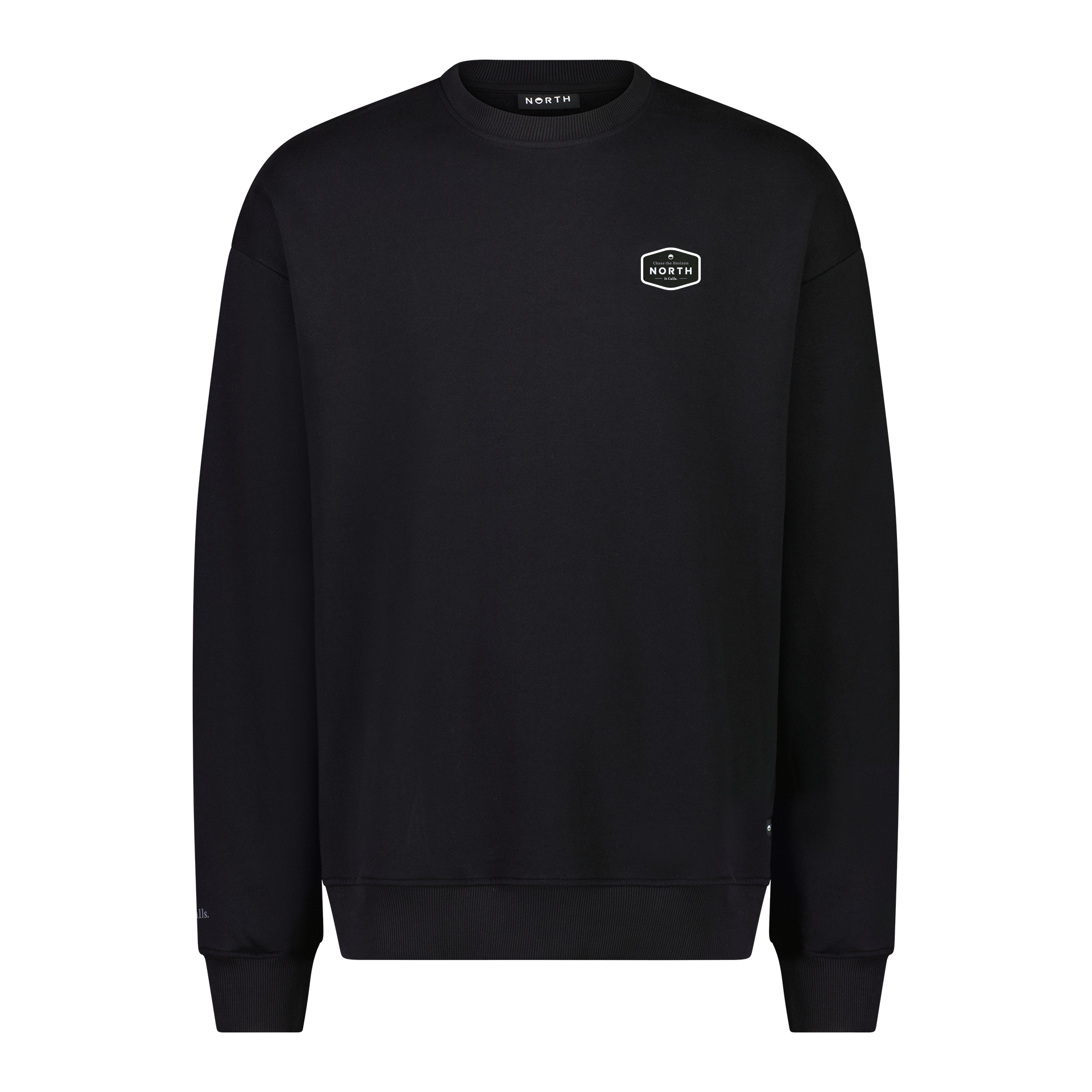 North Horizon Badge Crew Sweat Black 1