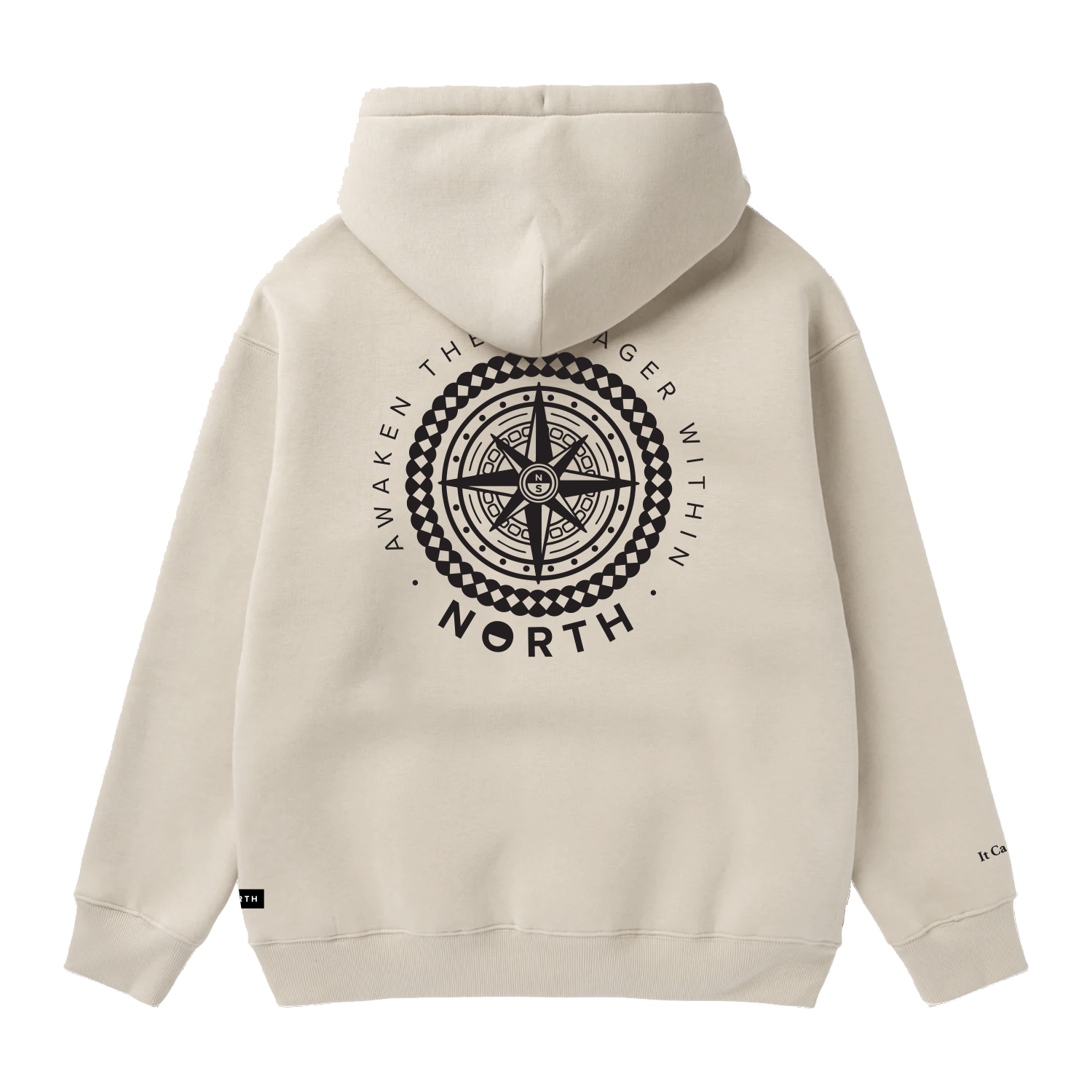 North Waypoint Hood Sweat Sand 2