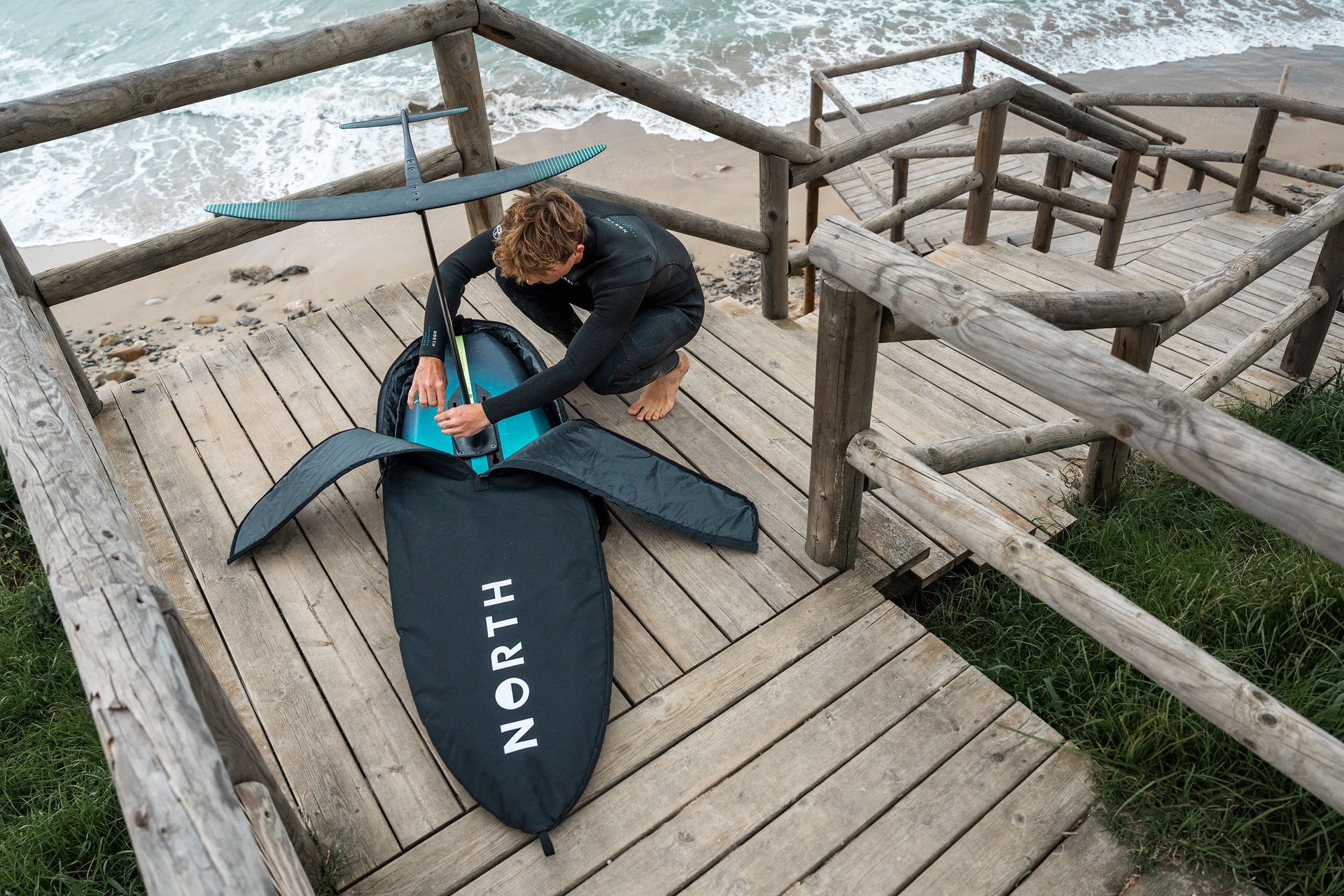 North North Foil Fullsuit 4/3 U-zip Marketing Image 5